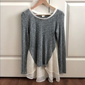 Anthropologie Kittery Loose Sweater Lace Pullover